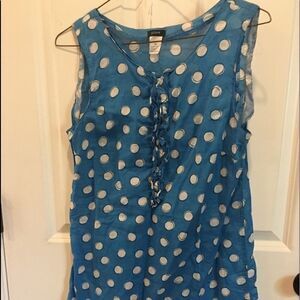 J.Crew XS thin swimsuit coverup polka dot dress